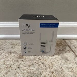 Ring Chime Pro Wi‑Fi Extender and Chime - White with Blue Accent